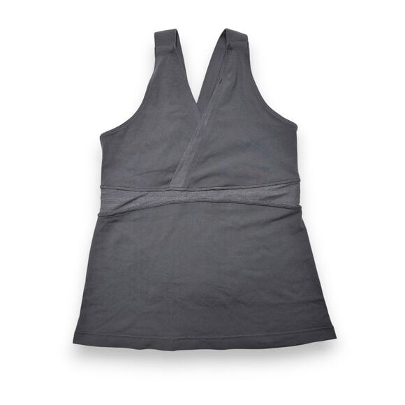 Lululemon Charcoal Gray Racerback Tank Built in Bra Size 8 - Picture 1 of 8